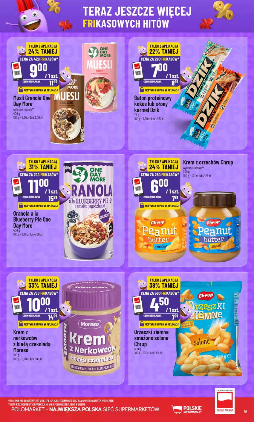 Gazetka promocyjna PoloMarket - Katalog Frikasów - ważna 19.08 do 25.08.2026 - strona 9 - produkty: Baton, Gra, Granola, Kokos, LG, Mus, NBA, Orzeszki, Orzeszki ziemne, Tera