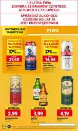 Gazetka promocyjna Lidl - GAZETKA - Gazetka - ważna od 18.05 do 18.05.2024 - strona 38 - produkty: Piwo, Pur, Kasztelan, Harnaś