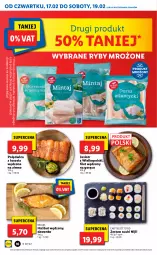 Gazetka promocyjna Lidl - GAZETKA - Gazetka - ważna od 19.02 do 19.02.2022 - strona 16 - produkty: Polędwica, Halibut, Sos, Sushi