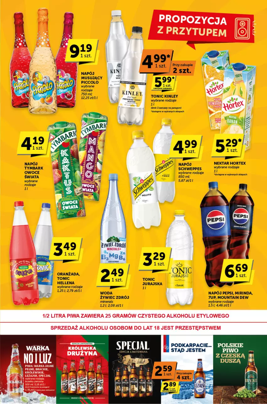 Gazetka promocyjna ABC - ważna 28.12.2024 do 07.01.2025 - strona 7 - produkty: 7up, Hortex, Karp, Mirinda, Mus, Napój, Nektar, Oranżada, Pepsi, Piwo, Schweppes, Woda