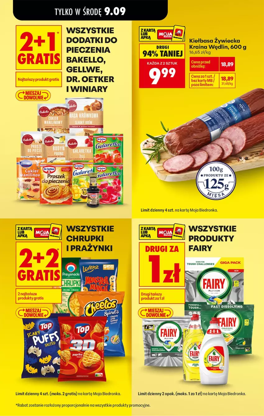 Gazetka promocyjna Biedronka - Od Poniedziałku - ważna 07.09 do 12.09.2026 - strona 15 - produkty: Fa, Fairy, Gra, Kiełbasa, Piec, Por, Winiary