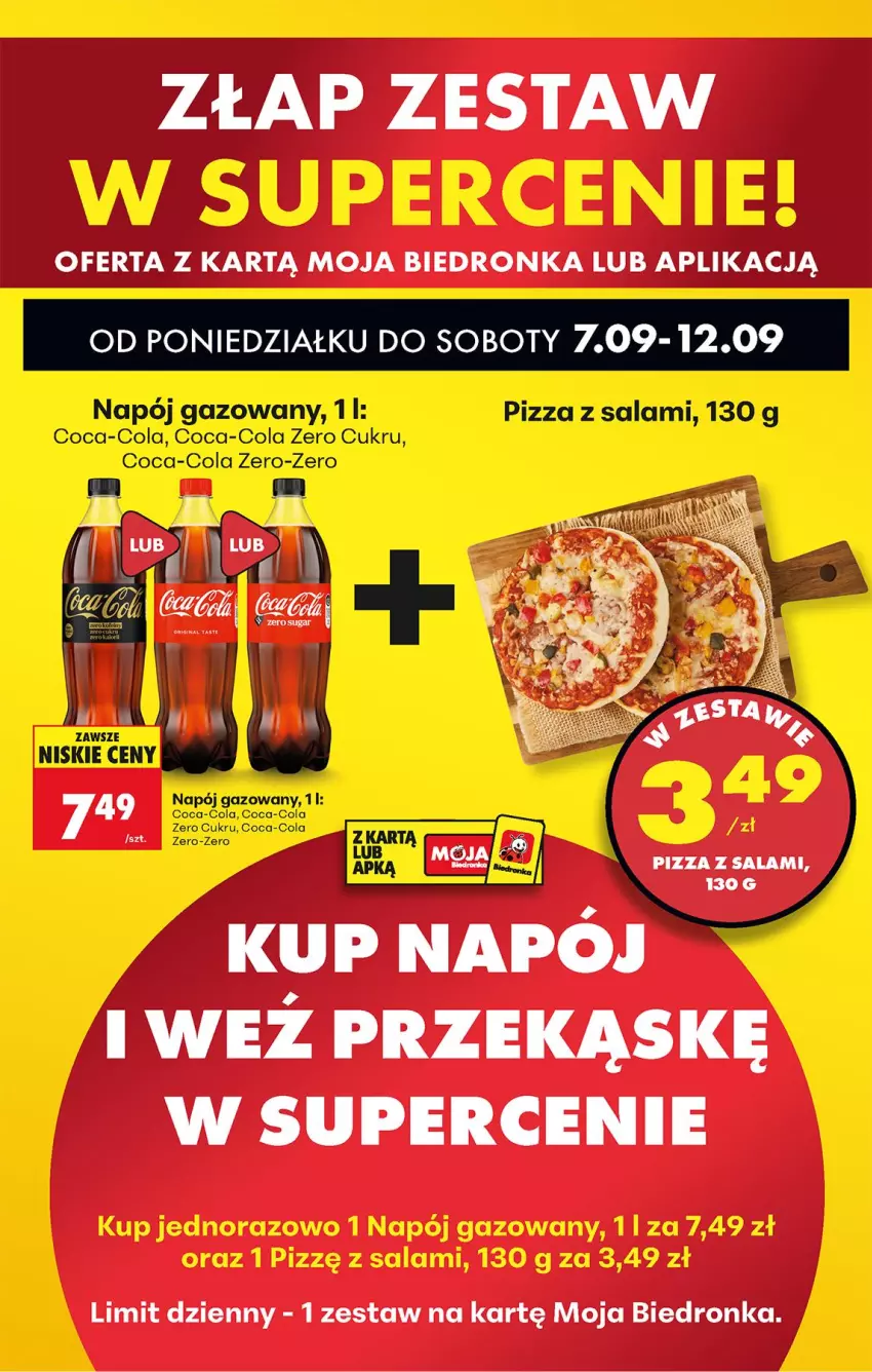 Gazetka promocyjna Biedronka - Od Poniedziałku - ważna 07.09 do 12.09.2026 - strona 29 - produkty: Coca-Cola, Napój, Napój gazowany, Pizza, Salami