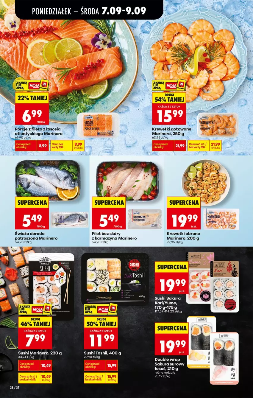 Gazetka promocyjna Biedronka - Od Poniedziałku - ważna 07.09 do 12.09.2026 - strona 32 - produkty: Krewetki, Por, Sos, Sushi