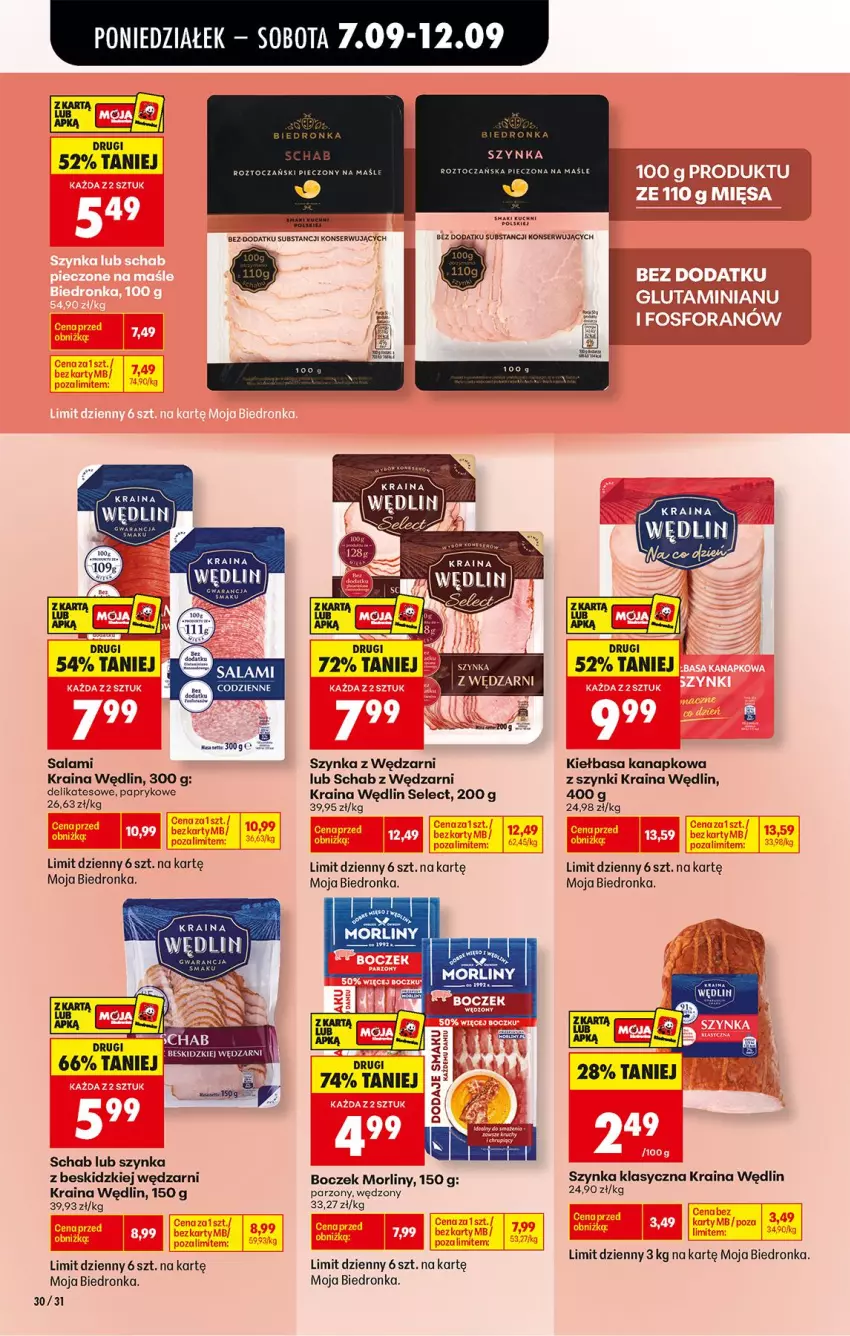 Gazetka promocyjna Biedronka - Od Poniedziałku - ważna 07.09 do 12.09.2026 - strona 36 - produkty: Beskidzki, Boczek, Fa, Kiełbasa, Morliny, Piec, Salami, Ser, Szynka