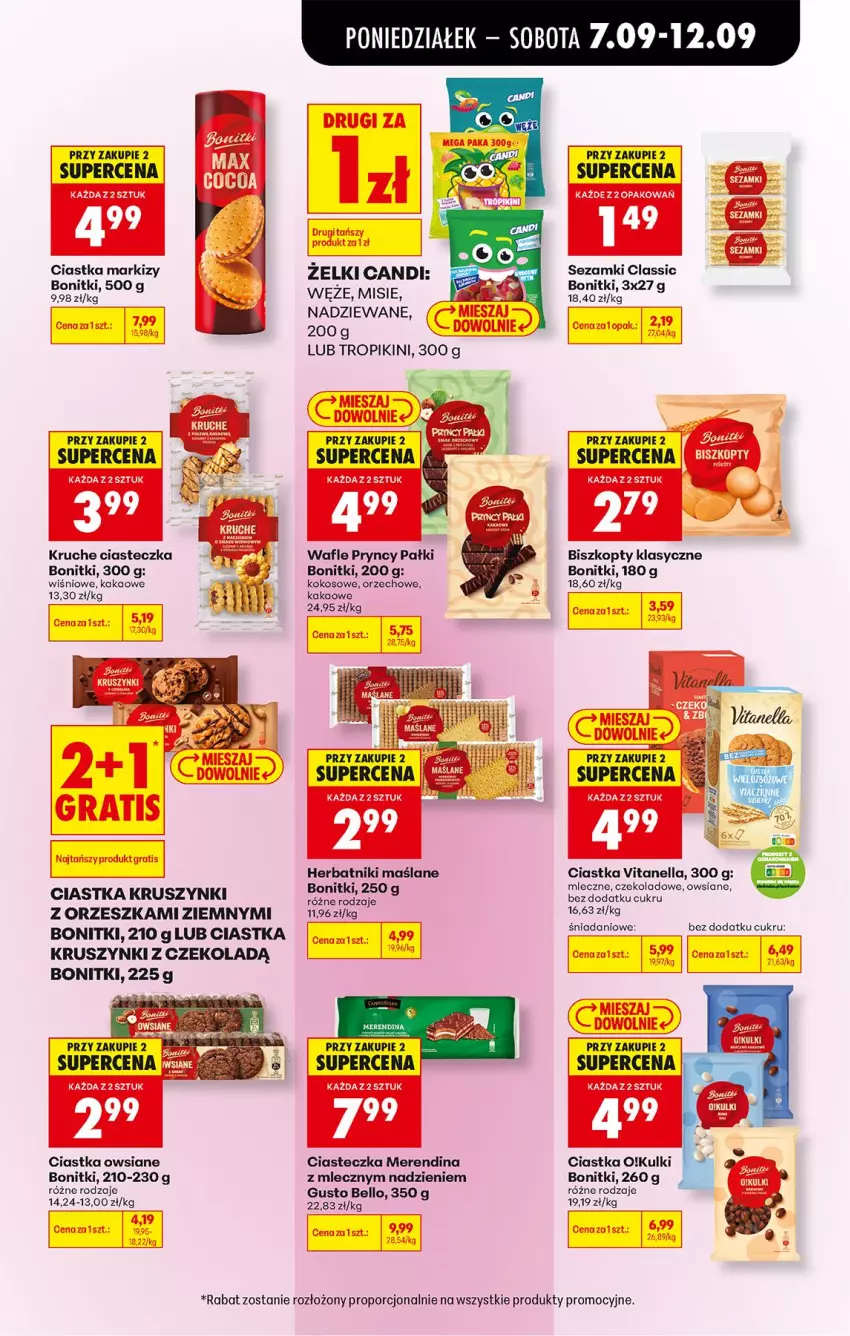 Gazetka promocyjna Biedronka - Od Poniedziałku - ważna 07.09 do 12.09.2026 - strona 45 - produkty: Bell, Biszkopty, Bonitki, Ciastka, Ciastka owsiane, Danio, Gra, Herbatniki, Kakao, Kokos, Por, Sezam, Wafle