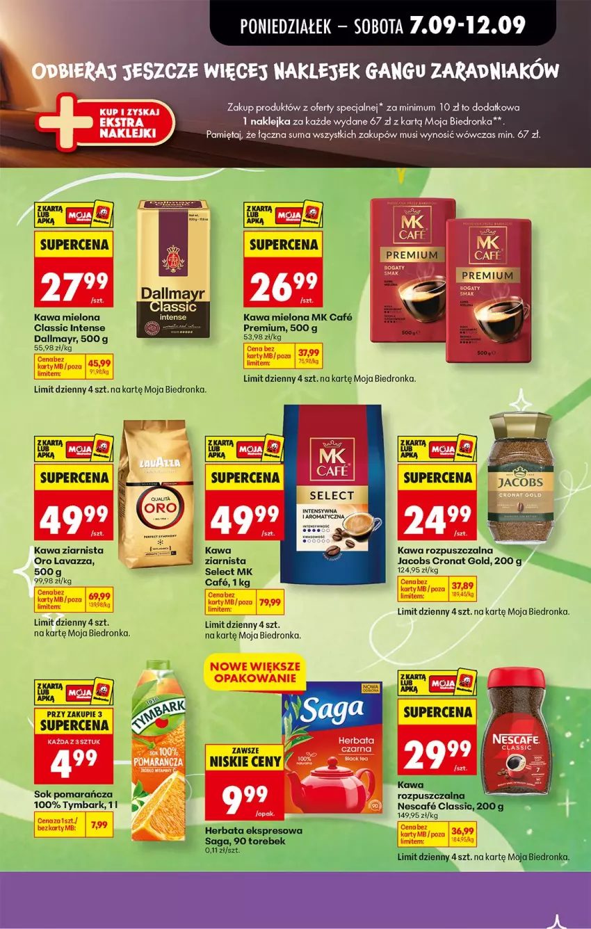 Gazetka promocyjna Biedronka - Od Poniedziałku - ważna 07.09 do 12.09.2026 - strona 61 - produkty: Dallmayr, Kawa, Kawa mielona, Kawa ziarnista, Klej, Lavazza, Mięta, Mus, Sok, Tymbark