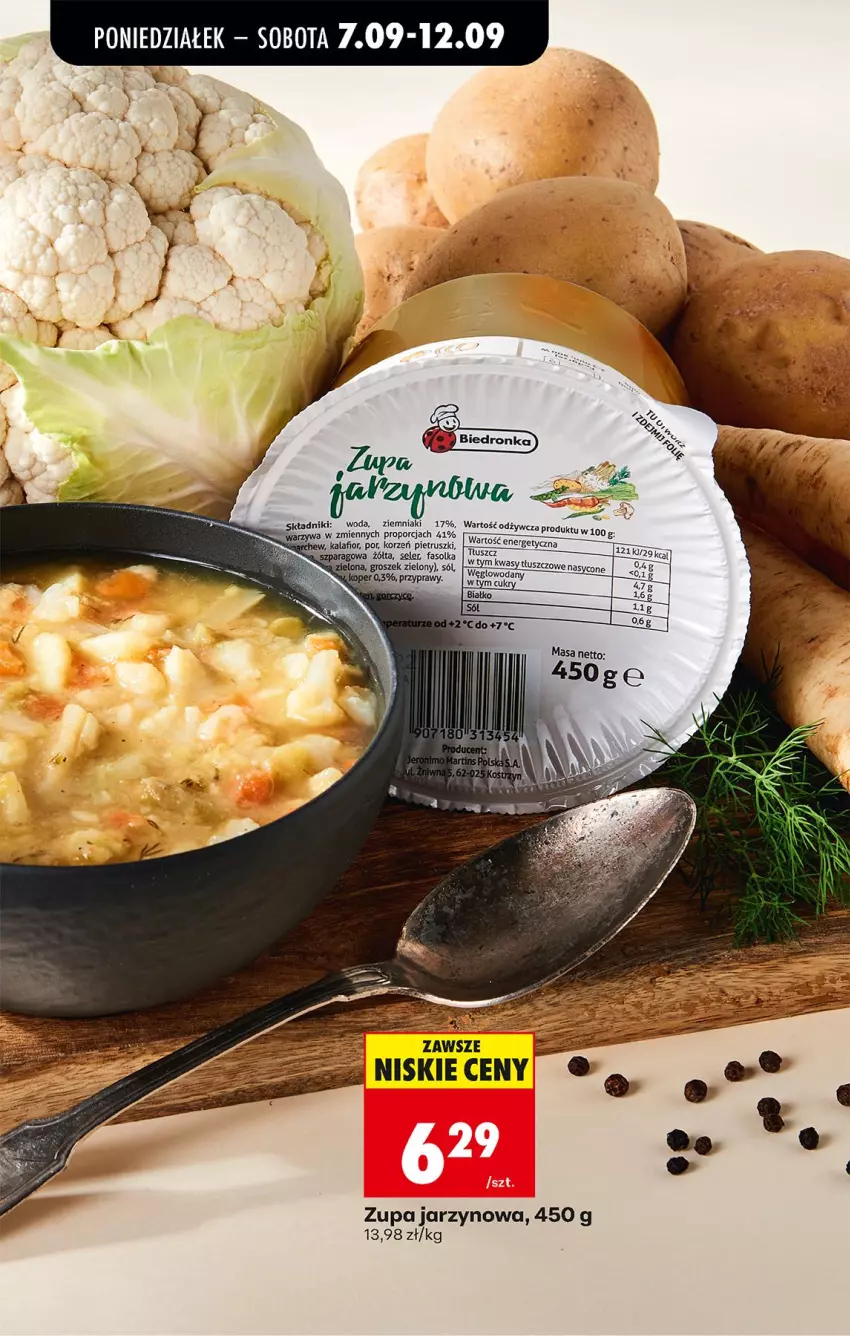 Gazetka promocyjna Biedronka - Od Poniedziałku - ważna 07.09 do 12.09.2026 - strona 82 - produkty: Fa, Groszek, Kalafior, Por, Przyprawy, Ser, Sól, Woda, Ziemniaki, Zupa