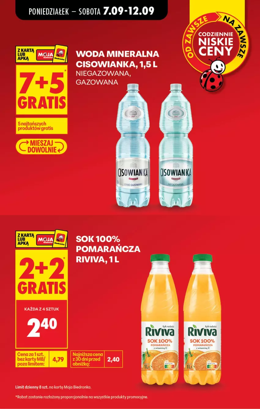 Gazetka promocyjna Biedronka - Od Poniedziałku - ważna 07.09 do 12.09.2026 - strona 87 - produkty: Cisowianka, Gra, Por, Sok, Woda, Woda mineralna