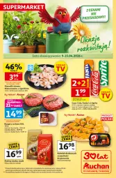 Gazetka promocyjna Auchan - 30 Lat Supermarket - Gazetka - ważna od 15.04 do 15.04.2026 - strona 1 - produkty: Piec, Glazura, Praliny, Lindor, Coca-Cola, Burger, Krewetki, Fanta, Sprite, Lazur, Lindt, Fa