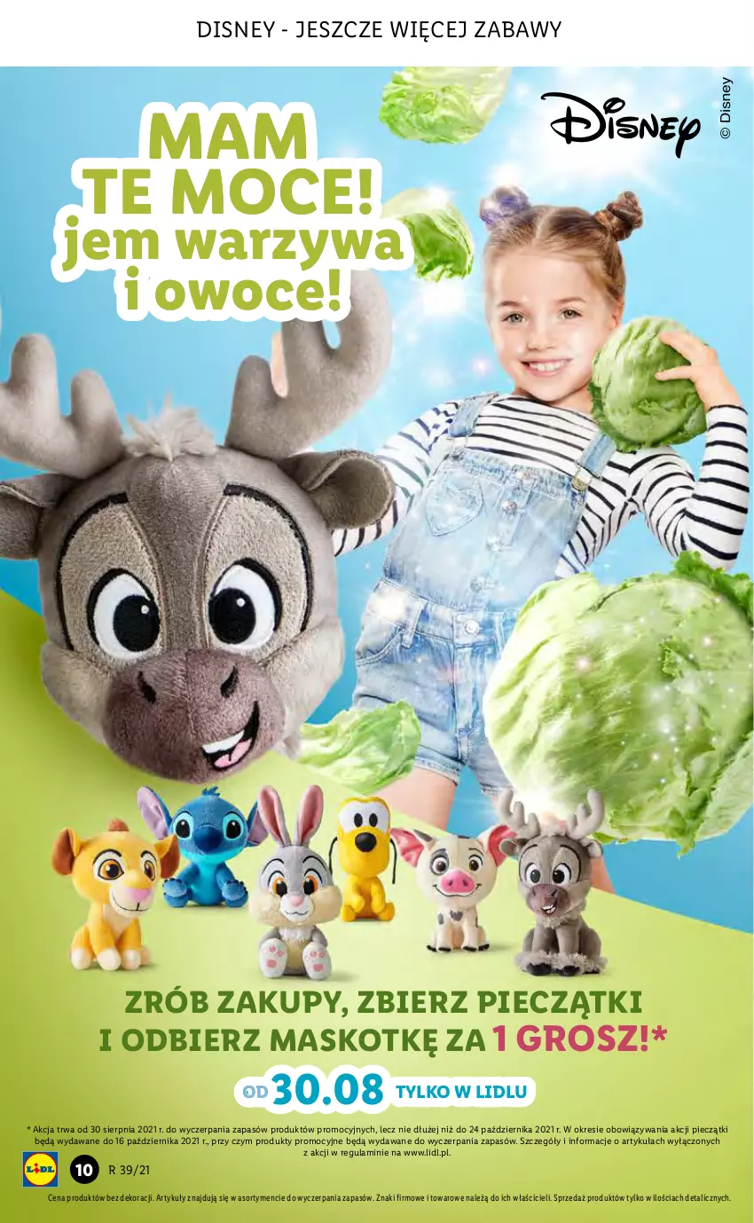 Gazetka promocyjna Lidl - GAZETKA - ważna 27.09 do 29.09.2021 - strona 10 - produkty: Disney, Owoce, Piec, Warzywa, Warzywa i owoce