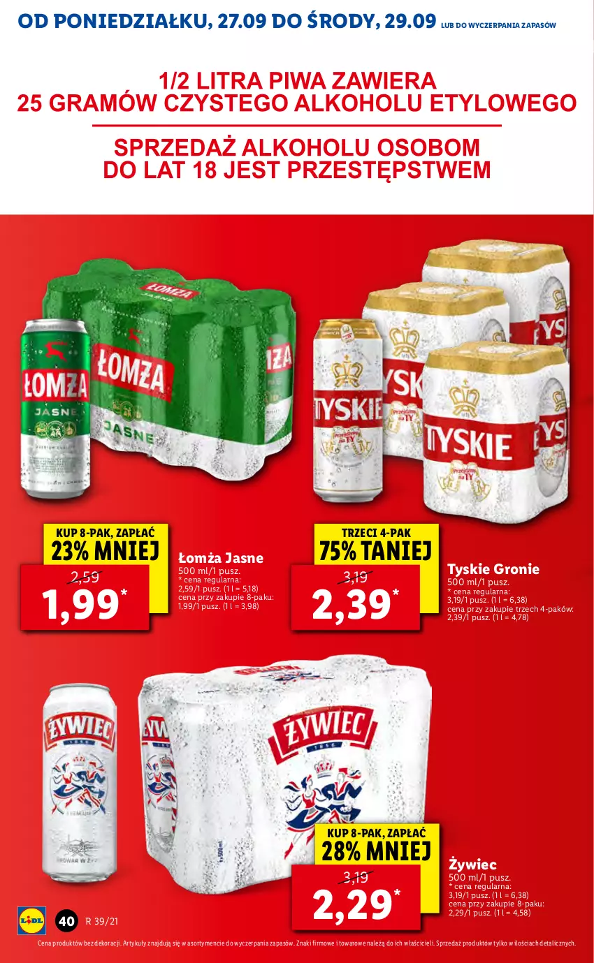 Gazetka promocyjna Lidl - GAZETKA - ważna 27.09 do 29.09.2021 - strona 40 - produkty: Tyskie