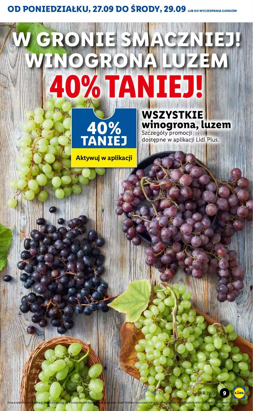 Gazetka promocyjna Lidl - GAZETKA - ważna 27.09 do 29.09.2021 - strona 9 - produkty: Wino, Winogrona