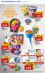 Gazetka promocyjna Lidl - GAZETKA - Gazetka - ważna od 29.09 do 29.09.2021 - strona 22 - produkty: Ser, Gin, Chupa Chups, Wata cukrowa, Czekolada, Lizaki, Kinder, Psi Patrol
