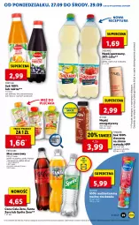 Gazetka promocyjna Lidl - GAZETKA - Gazetka - ważna od 29.09 do 29.09.2021 - strona 39 - produkty: Sok, Por, Mus, Napój energetyczny, Coca-Cola, Plecak, Fortuna, Sok jabłkowy, Napój gazowany, Tymbark, Fanta, Sprite, Mango, Napój, Nektar, HP, Fa