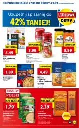 Gazetka promocyjna Lidl - GAZETKA - Gazetka - ważna od 29.09 do 29.09.2021 - strona 47 - produkty: Piec, Lubella, Makaron, Sos, Ryż, Gin, Bell, Kasza jęczmienna, Jaja, Kuchnia, Runoland, Penne, Pieczarka, Sonko, Spaghetti, Bella, Pudliszki, Kasza