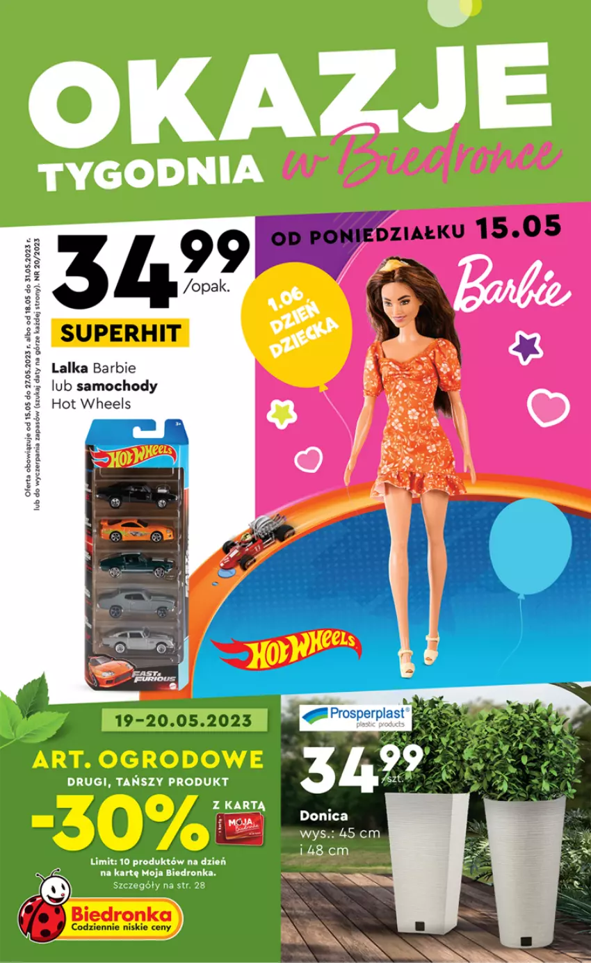 Gazetka promocyjna Biedronka - ważna 15.05 do 27.05.2023 - strona 1 - produkty: Barbie, Fa, Hot Wheels