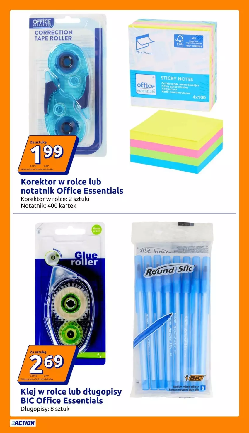 Gazetka promocyjna Action - Gazetka tydzień 33 2026 - ważna 12.08 do 18.08.2026 - strona 24 - produkty: BIC, Długopis, Klej, Mop, Roller
