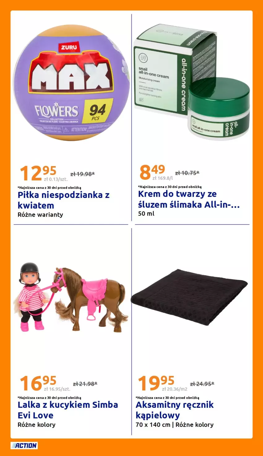 Gazetka promocyjna Action - Gazetka tydzień 33 2026 - ważna 12.08 do 18.08.2026 - strona 30 - produkty: Aksam, Krem do twarzy, Lalka, Ręcznik, Ręcznik kąpielowy
