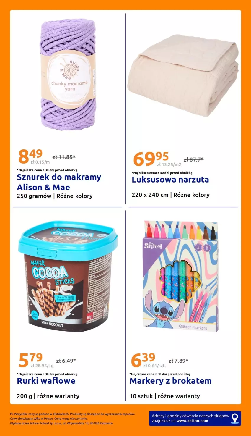 Gazetka promocyjna Action - Gazetka tydzień 33 2026 - ważna 12.08 do 18.08.2026 - strona 32 - produkty: Dres, Gra, Marker, Narzuta, Rurki, Sznurek