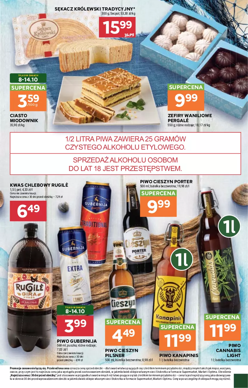 Gazetka promocyjna Stokrotka - Supermarket - ważna 08.10 do 14.10.2026 - strona 37 - produkty: Chleb, Gra, Królewski, Mięso, Optima, Owoce, Piwa, Piwo, Por, Sękacz, Warzywa
