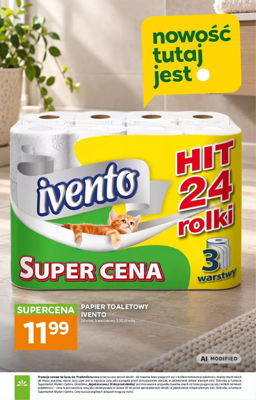 Gazetka promocyjna Stokrotka - Supermarket - ważna 08.10 do 14.10.2026 - strona 47 - produkty: Mięso, Optima, Owoce, Papier, Papier toaletowy, Warzywa