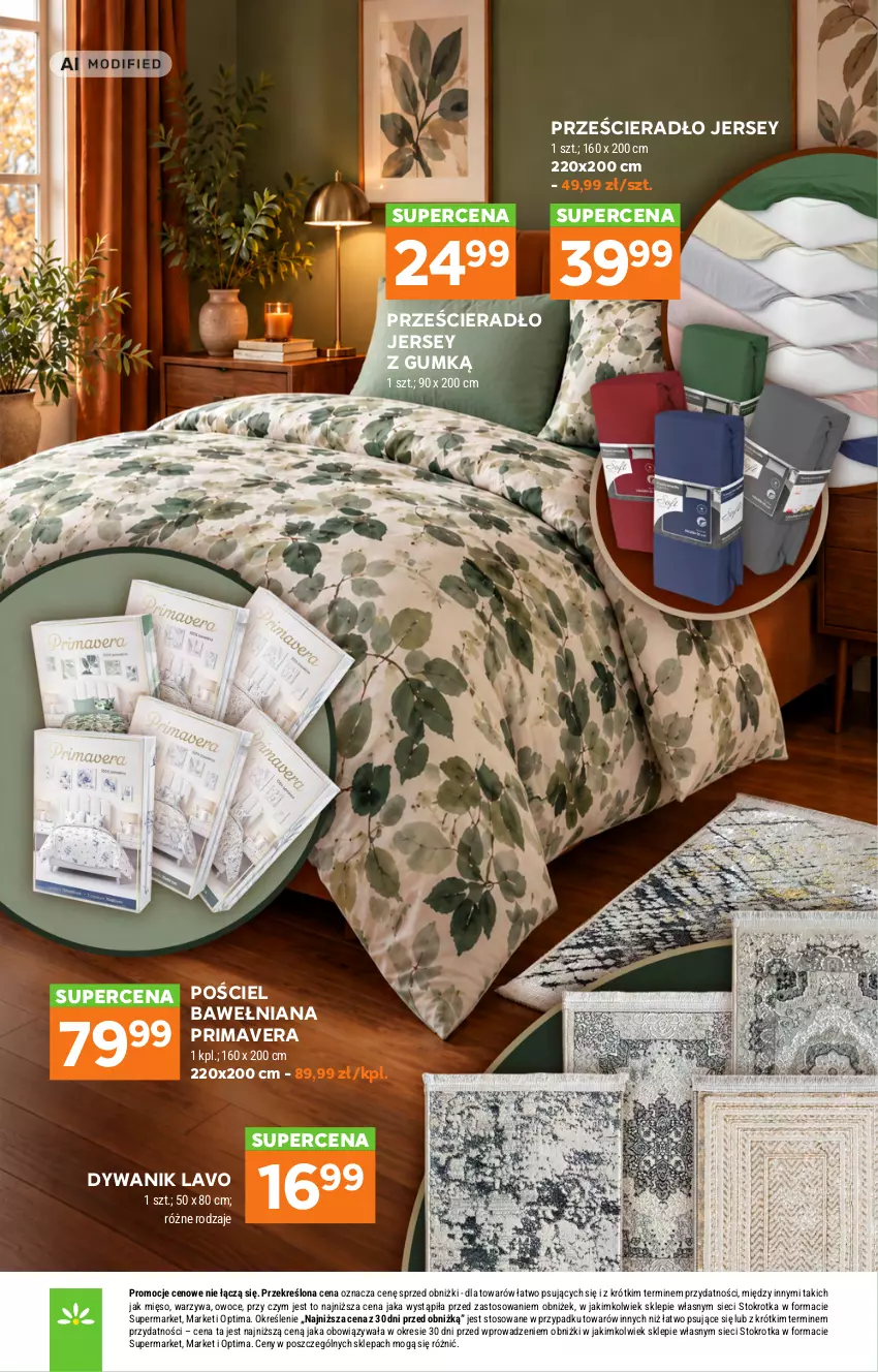 Gazetka promocyjna Stokrotka - Supermarket - ważna 08.10 do 14.10.2026 - strona 51 - produkty: Dywan, Dywanik, Mięso, Optima, Owoce, Pościel, Prima, Primavera, Prześcieradło, Warzywa