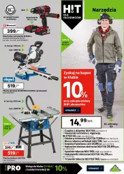 Gazetka promocyjna Leroy Merlin - Gazetka Leroy Merlin - Gazetka - ważna od 27.01 do 27.01.2026 - strona 27 - produkty: Okulary ochronne, Pilarka ukosowa, Pilarka stołowa, Kosz, Czapka, Koszula, Tran, Tarka, Wkręt, Rękawice, Wkrętarka, Spodnie, Bluza, Einhell, HP, Fa