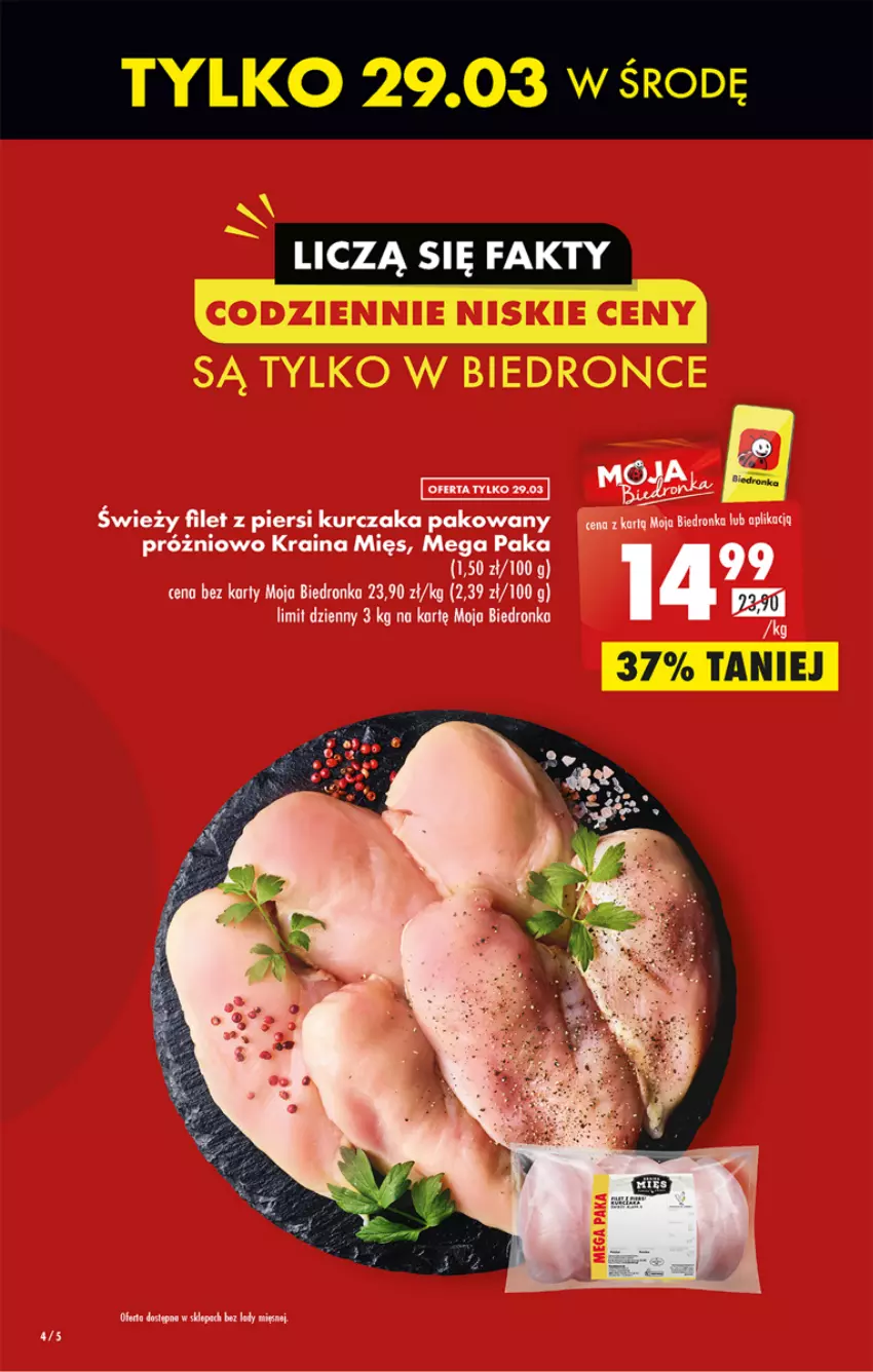 Gazetka promocyjna Biedronka - ważna 27.03 do 01.04.2023 - strona 4 - produkty: Filet z piersi kurczaka, Kurczak