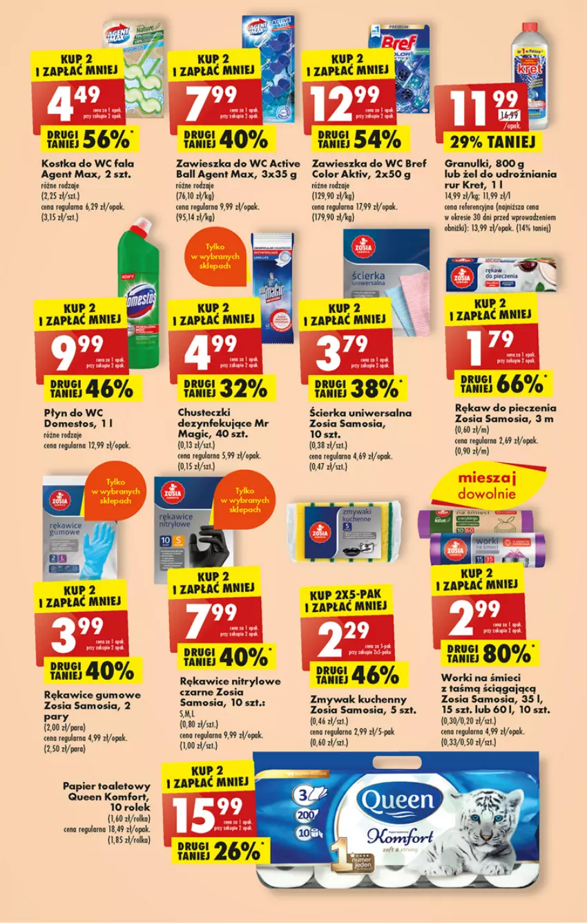 Gazetka promocyjna Biedronka - ważna 27.03 do 01.04.2023 - strona 51 - produkty: Bref, Chusteczki, Domestos, Fa, Gra, Kostka do wc, Kret, Papier, Papier toaletowy, Rękawice, Worki na śmiec, Worki na śmieci, Zawieszka do wc