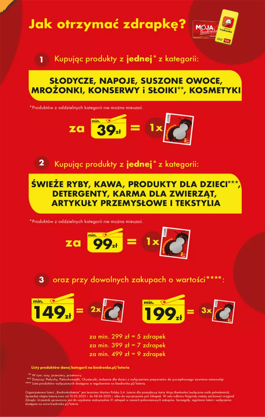 Gazetka promocyjna Biedronka - ważna 27.03 do 01.04.2023 - strona 55 - produkty: Chusteczki, Drapak, Dzieci, Gin, Majtki, Pieluchomajtki, Pieluchy, Rama