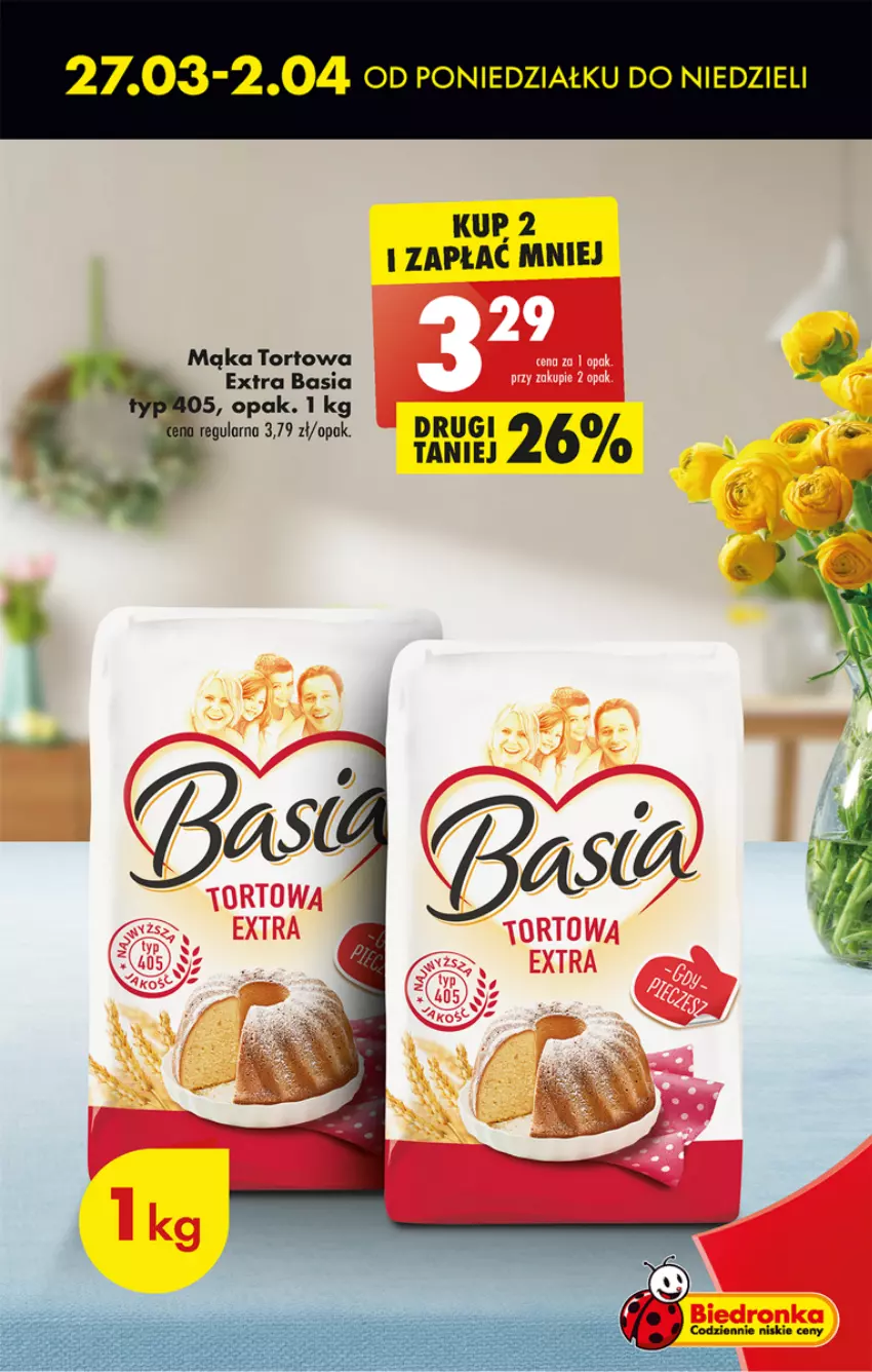 Gazetka promocyjna Biedronka - ważna 27.03 do 01.04.2023 - strona 9 - produkty: Basia, Mąka, Mąka tortowa