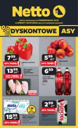 Gazetka promocyjna Netto - Od Poniedziałku - Gazetka - ważna od 20.07 do 20.07.2024 - strona 1 - produkty: Kurczak, Papier, Filet z piersi kurczaka, Papryka czerwona, Papryka, Coca-Cola, Papier toaletowy, Nektarynka, Mola, Fanta, Sprite, Nektar, Mleko, Fa