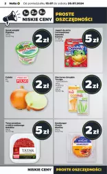 Gazetka promocyjna Netto - Od Poniedziałku - Gazetka - ważna od 20.07 do 20.07.2024 - strona 2 - produkty: Piec, Serek wiejski, Cebula, Sok, Ser, Danone, Piątnica, Sokołów, Jogurt, Danonki, Hamburger, Chrupki, Serek, Burger, Morliny, Pieczywo chrupkie, Pieczywo