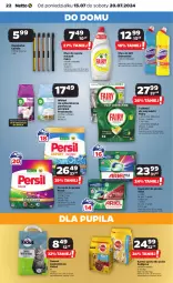 Gazetka promocyjna Netto - Od Poniedziałku - Gazetka - ważna od 20.07 do 20.07.2024 - strona 22 - produkty: Domestos, Gin, Do mycia naczyń, Air Wick, Tablet, Proszek do prania, Persil, Płyn do mycia naczyń, Zapalarka, Płyn do wc, Fairy, Płyn do mycia, Zmywarki, Ariel, Kapsułki do prania, Tabletki do zmywarki, Pedigree, Fa