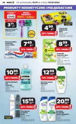 Gazetka promocyjna Netto - Od Poniedziałku - Gazetka - ważna od 20.07 do 20.07.2024 - strona 24 - produkty: Naturell, Palmolive, Listerine, Aquafresh, Dezodorant, Pasta do zębów, Wilkinson Sword, Dove, Szynka, Płyn do płukania, Mola, Chusteczki, Szampon, Podpaski, Maszynka, Maszynka do golenia, Naturella