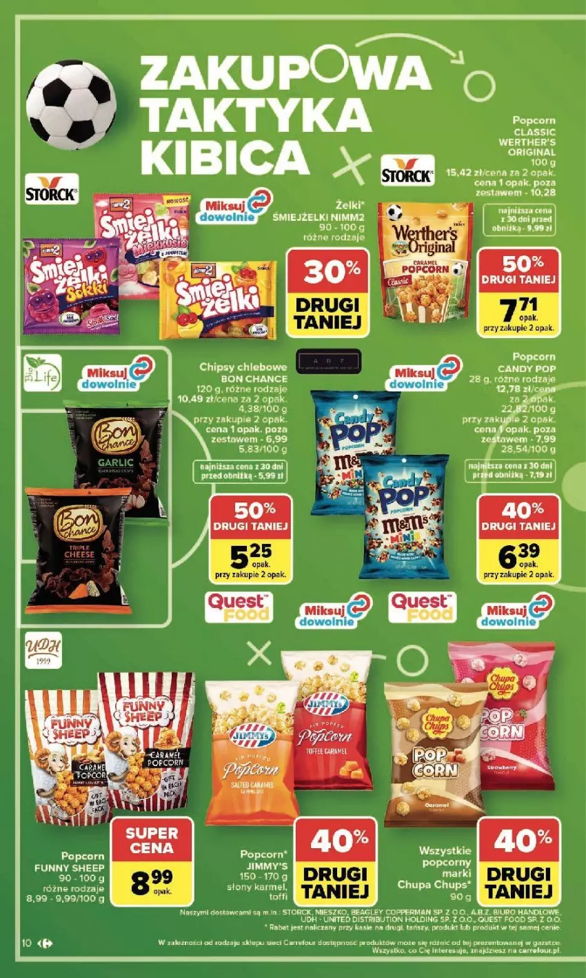 Gazetka promocyjna Carrefour - Gazetka Zakupowa taktyka kibica - ważna 01.06 do 13.06.2026 - strona 10 - produkty: BIC, Biuro, Candy, Chupa Chups, Gin, LG, Nimm2, Popcorn
