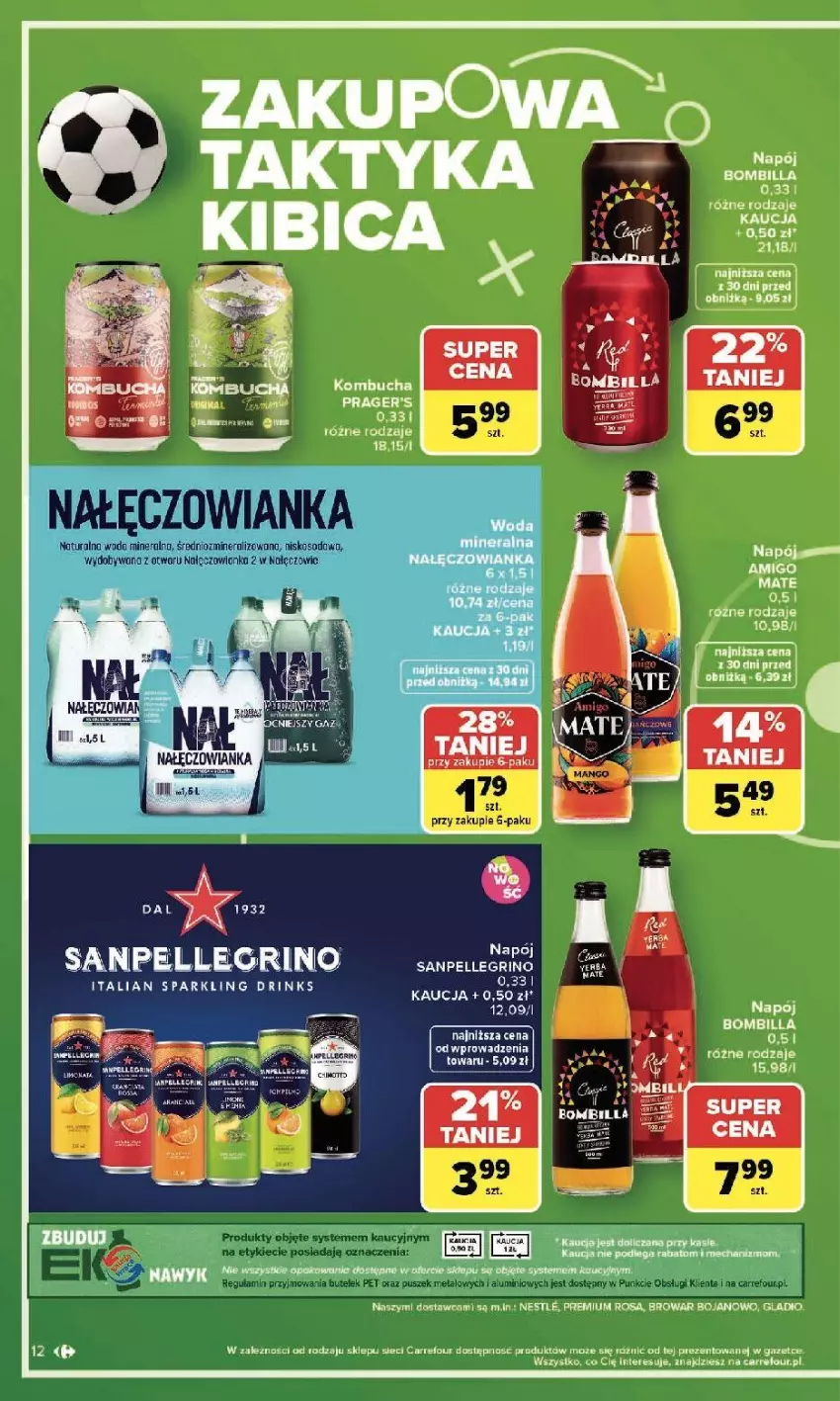 Gazetka promocyjna Carrefour - Gazetka Zakupowa taktyka kibica - ważna 01.06 do 13.06.2026 - strona 12 - produkty: Milka, Nałęczowianka, Napój, Pur