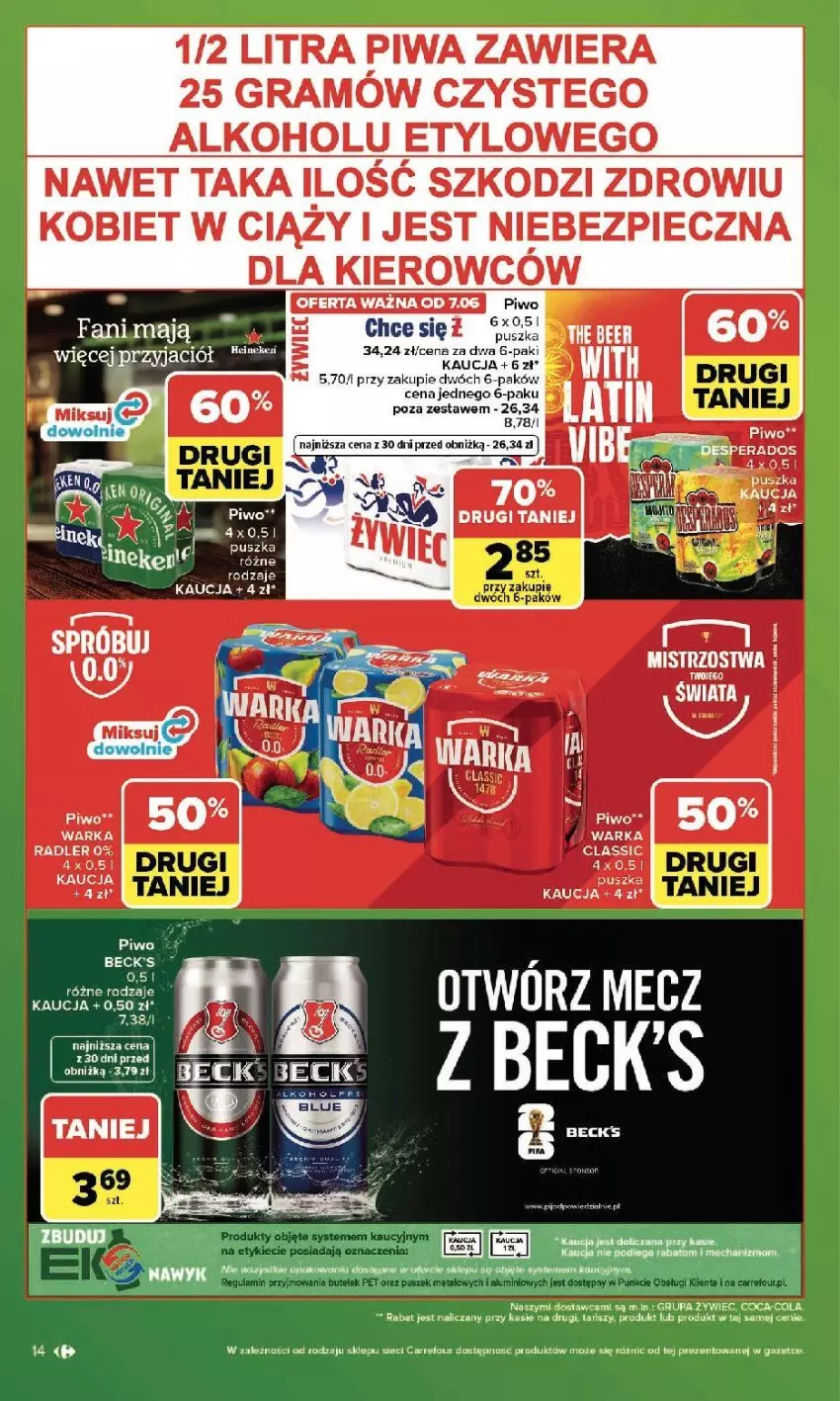 Gazetka promocyjna Carrefour - Gazetka Zakupowa taktyka kibica - ważna 01.06 do 13.06.2026 - strona 14 - produkty: Fa, Gra, Jaja, Kawa, Piec, Piwa, Piwo, Radler