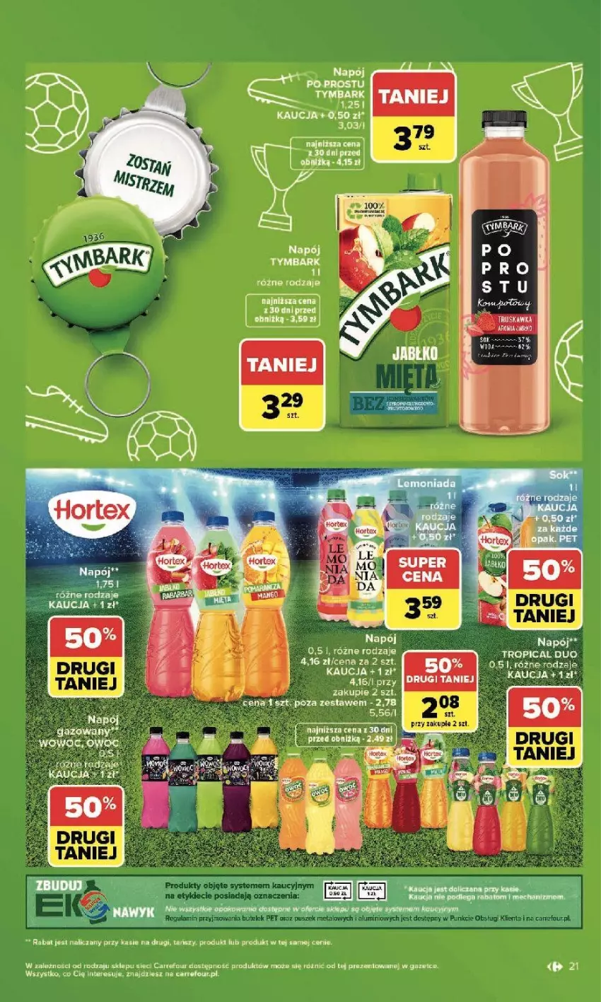 Gazetka promocyjna Carrefour - Gazetka Zakupowa taktyka kibica - ważna 01.06 do 13.06.2026 - strona 21 - produkty: Tymbark