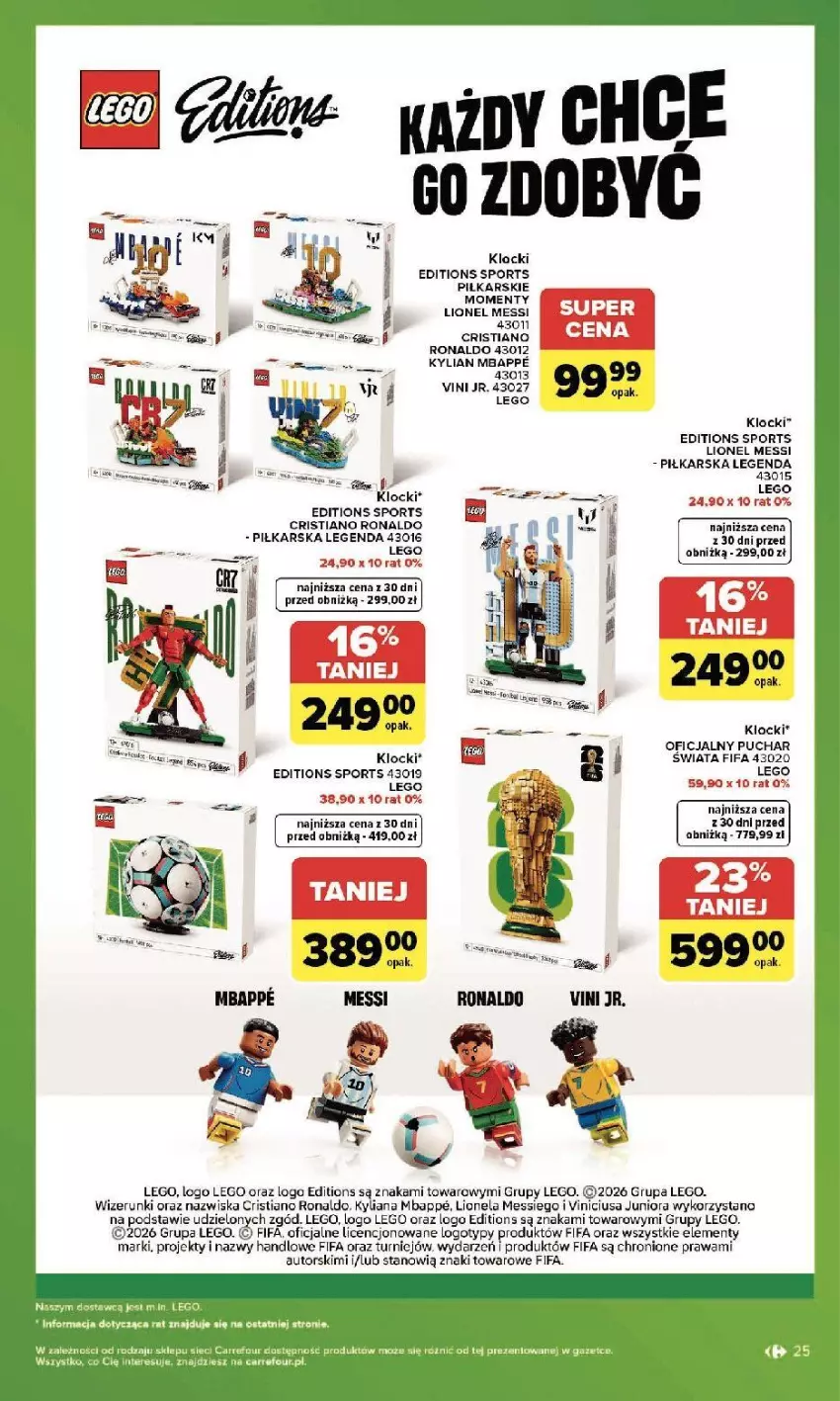 Gazetka promocyjna Carrefour - Gazetka Zakupowa taktyka kibica - ważna 01.06 do 13.06.2026 - strona 25 - produkty: Fa, Klocki, LEGO, Lion, Por, Sport
