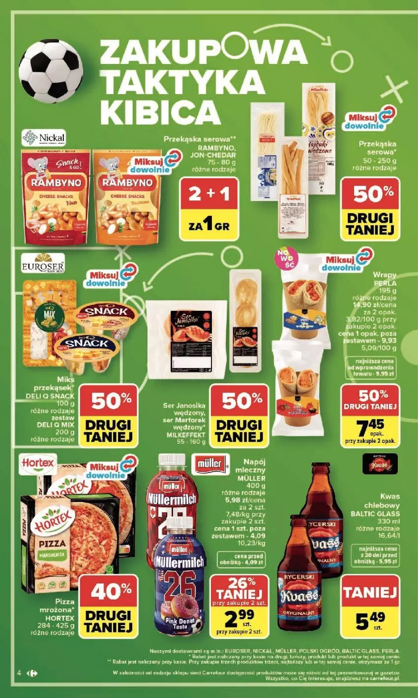 Gazetka promocyjna Carrefour - Gazetka Zakupowa taktyka kibica - ważna 01.06 do 13.06.2026 - strona 4 - produkty: BIC, Chleb, Ogród, Ser