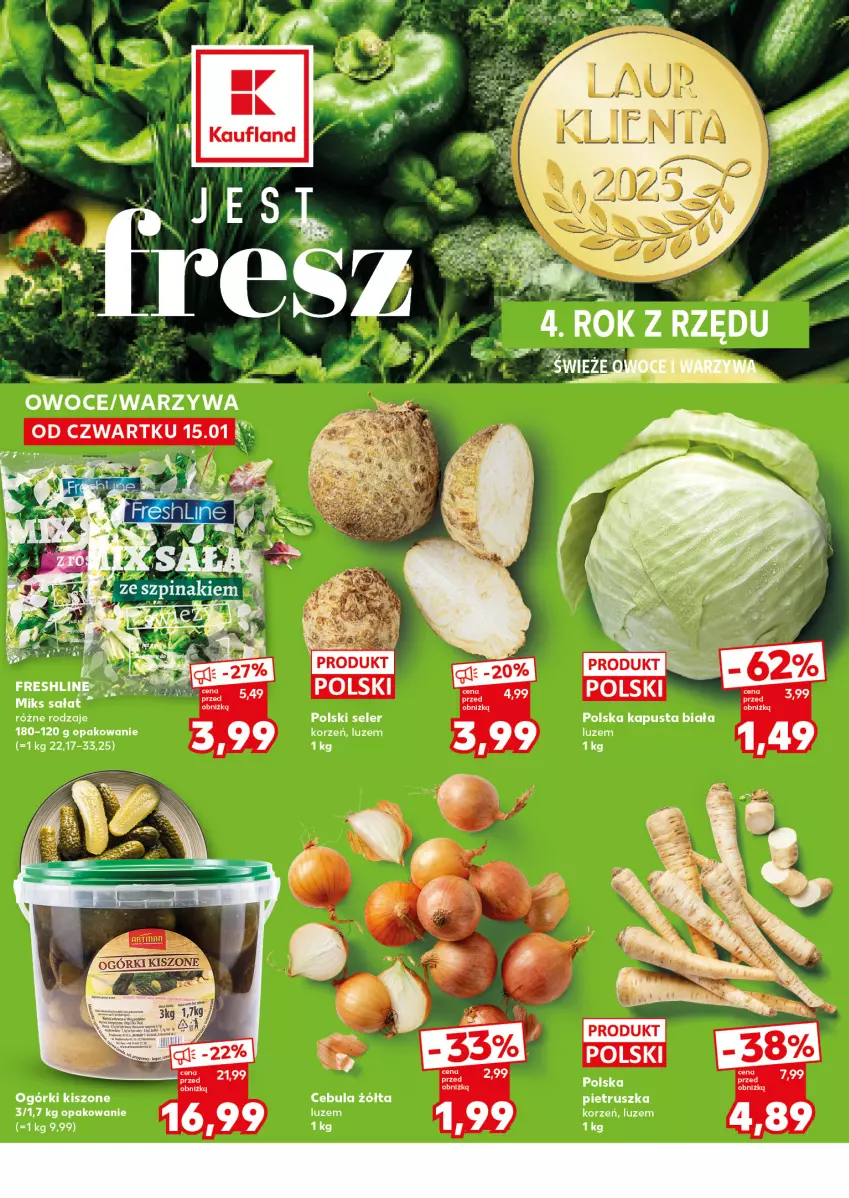 Gazetka promocyjna Kaufland - Mocny Start - ważna 19.01 do 21.01.2026 - strona 16 - produkty: Cebula, Owoce, Por, Sałat, Warzywa