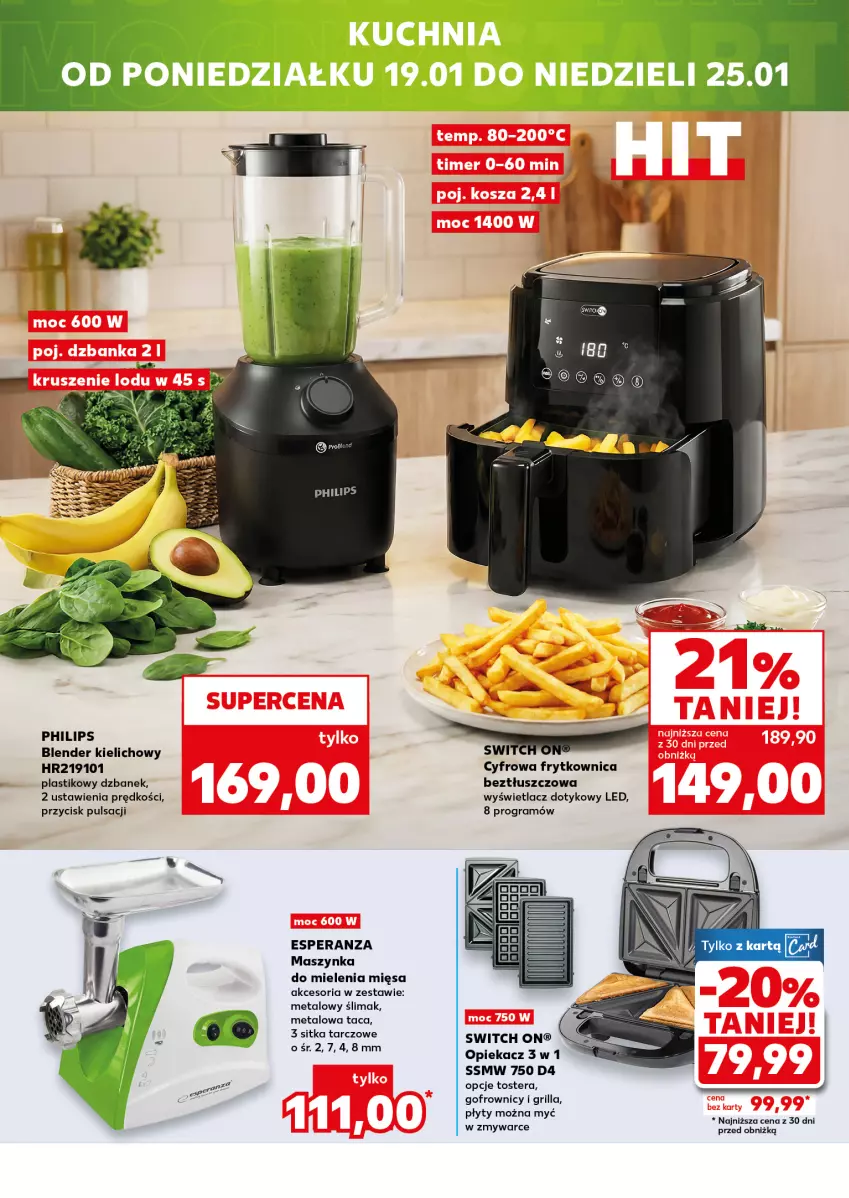 Gazetka promocyjna Kaufland - Mocny Start - ważna 19.01 do 21.01.2026 - strona 28 - produkty: Blender, Dzbanek, Gra, Grill, Maszynka, Maszynka do mielenia, Philips, Szynka, Taca, Tera, Toster