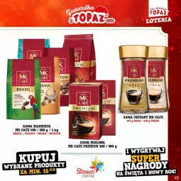 Gazetka promocyjna Topaz - Gazetka - Gazetka - ważna od 22.01 do 22.01.2023 - strona 45 - produkty: Top, Kawa ziarnista, Kawa mielona, Kawa