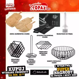 Gazetka promocyjna Topaz - Gazetka - Gazetka - ważna od 22.01 do 22.01.2023 - strona 62 - produkty: Stolnica, Papier, Stojak, Kosz, Ręcznik