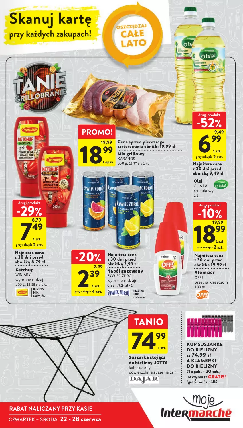 Gazetka promocyjna Intermarche - Gazetka Intermarche - ważna 22.06 do 28.06.2023 - strona 9 - produkty: Gra, Grill, Kabanos, Ketchup, Napój, Napój gazowany, Olej, Suszarka, Winiary