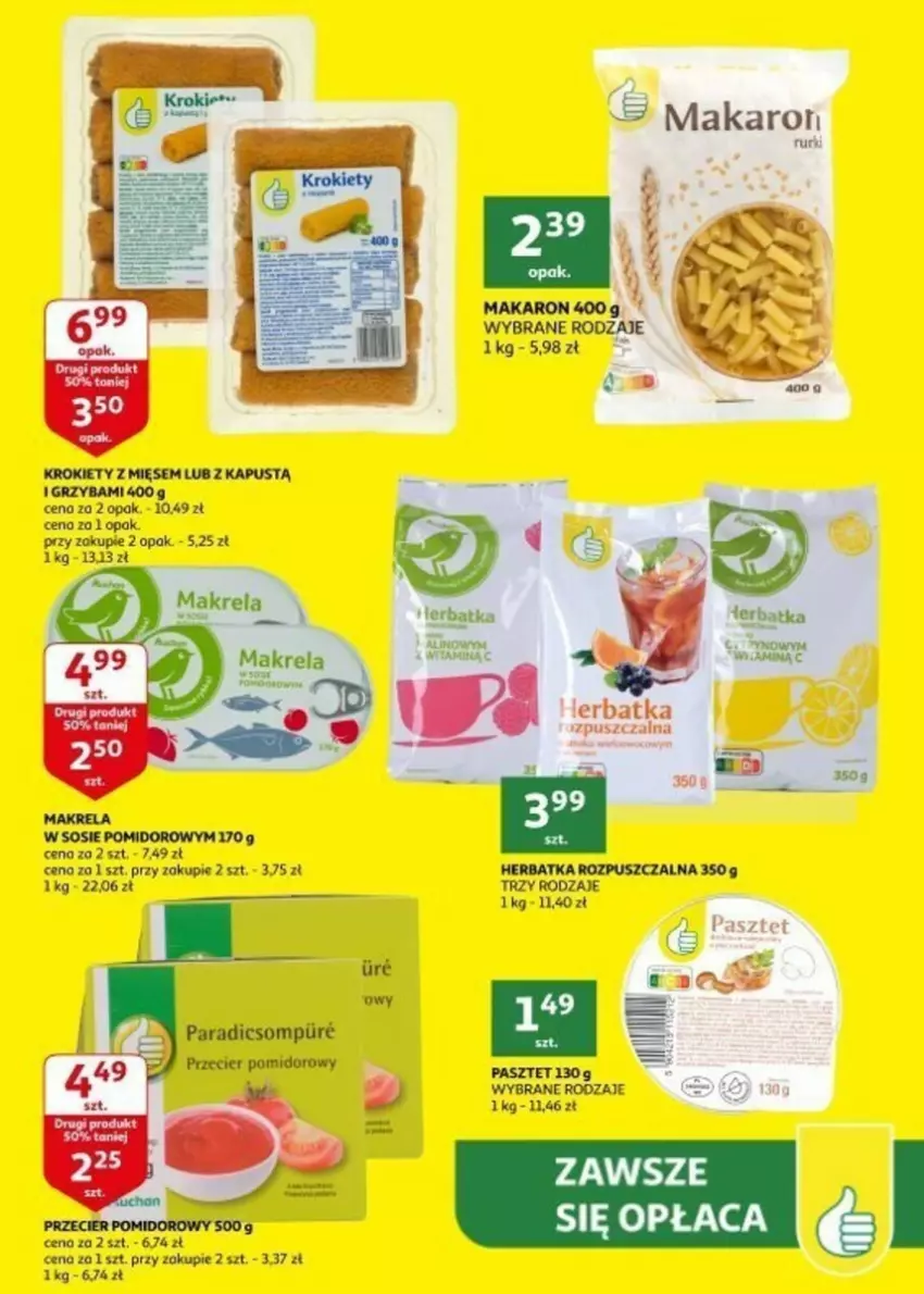 Gazetka promocyjna Auchan - ważna 02.04 do 09.04.2024 - strona 11 - produkty: Kapustą, Krokiety, Makaron, Pasztet, Sos