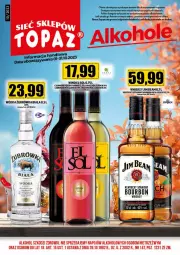 Gazetka promocyjna Topaz - Gazetka - Gazetka - ważna od 31.10 do 31.10.2023 - strona 1 - produkty: Bourbon, Whiskey, Wódka, Wino
