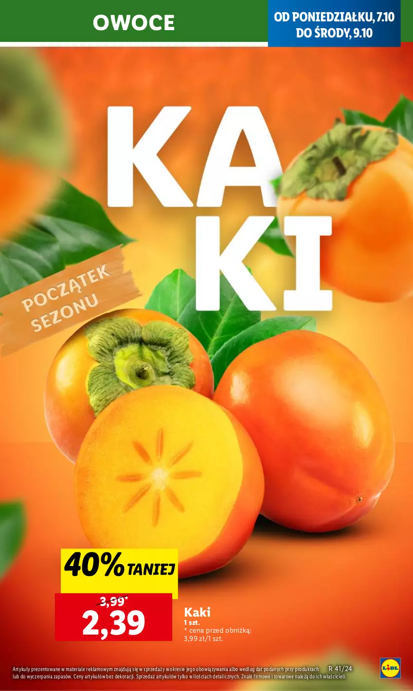 Gazetka promocyjna Lidl - GAZETKA - ważna 07.10 do 09.10.2024 - strona 23 - produkty: Kaki, Owoce