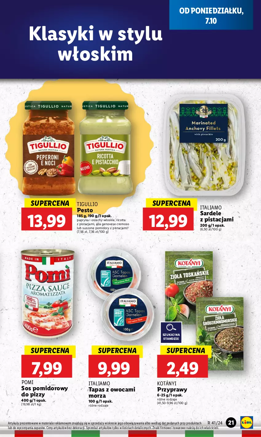 Gazetka promocyjna Lidl - GAZETKA - ważna 07.10 do 09.10.2024 - strona 27 - produkty: Kotányi, Orzechy włoskie, Papryka, Pesto, Pomidory, Przyprawy, Ricotta, Sos, Sos pomidorowy, Suszone pomidory